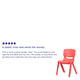 Red |#| 2 Pack Red Plastic Stackable School Chair with 15.5inchH Seat