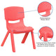 Red |#| 2 Pack Red Plastic Stackable School Chair with 15.5inchH Seat