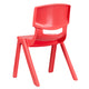 Red |#| 2 Pack Red Plastic Stackable School Chair with 15.5inchH Seat