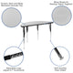 Grey |#| 2 Piece Mobile 47.5inch Circle Flexible Grey Adjustable Activity Table Set