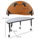 Grey |#| 2 Piece Mobile 47.5inch Circle Flexible Grey Kids Activity Table Set