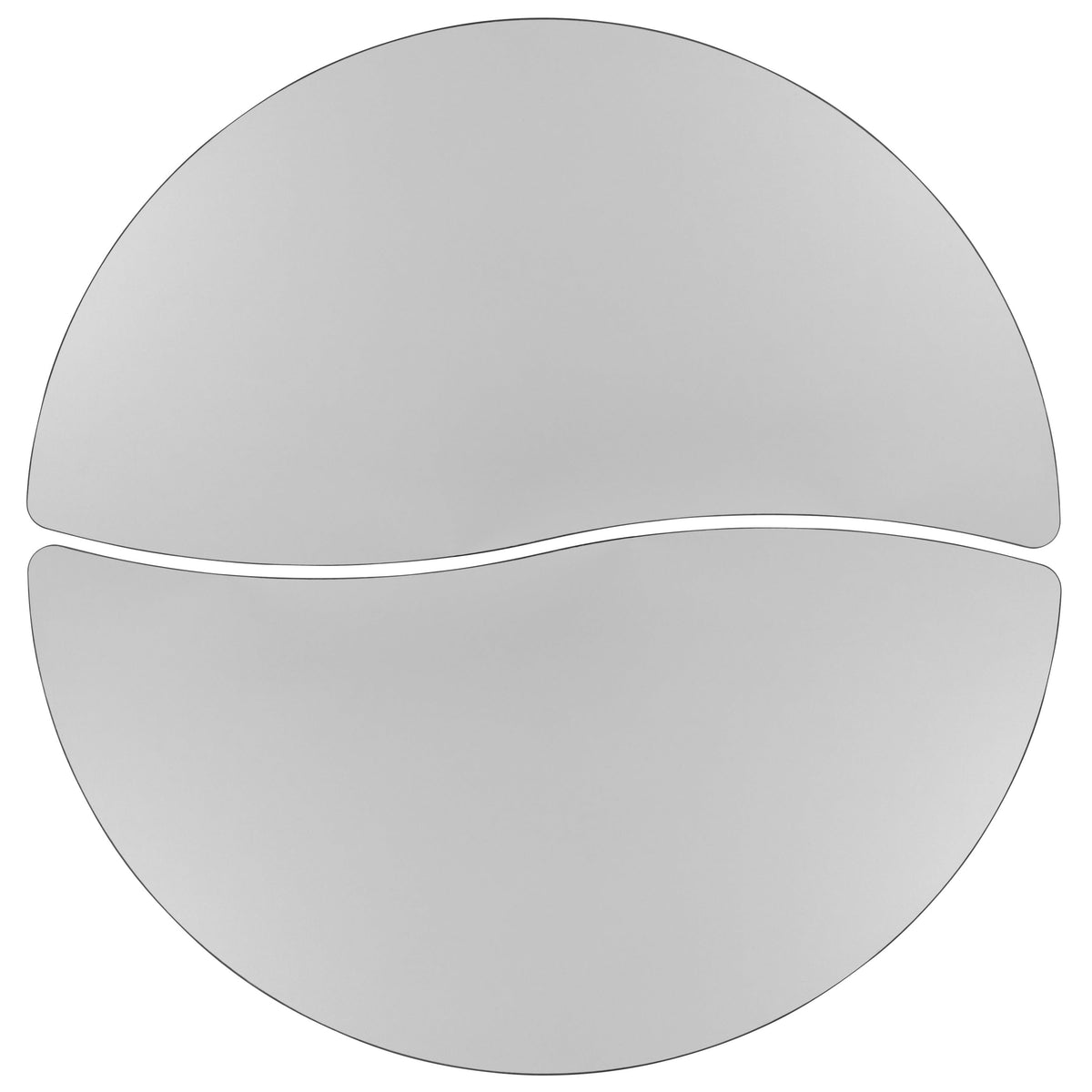 Grey |#| 2 Piece Mobile 60inch Circle Flexible Grey Adjustable Activity Table Set