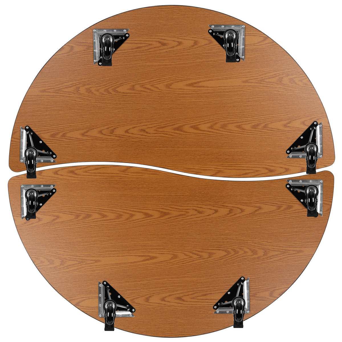Grey |#| 2 Piece Mobile 60inch Circle Flexible Grey Adjustable Activity Table Set