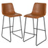 30 Inch Commercial Grade LeatherSoft Bar Height Barstools, Set of 2