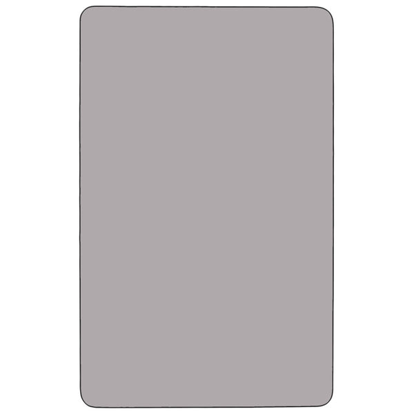 Gray |#| 30inchW x 72inchL Rectangular Grey Thermal Laminate Adjustable Activity Table