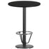 30'' Round Laminate Table Top with 18'' Round Bar Height Table Base and Foot Ring