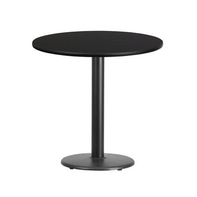 30'' Round Laminate Table Top with 18'' Round Table Height Base - View 1