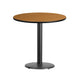 Natural |#| 30inch Round Natural Laminate Table Top with 18inch Round Table Height Base