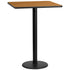 30'' Square Laminate Table Top with 18'' Round Bar Height Table Base