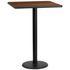 30'' Square Laminate Table Top with 18'' Round Bar Height Table Base