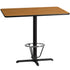 30'' x 48'' Rectangular Laminate Table Top with 23.5'' x 29.5'' Bar Height Table Base and Foot Ring