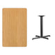 Natural |#| 30inch x 48inch Natural Laminate Table Top with 23.5inch x 29.5inch Table Height Base