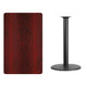 Mahogany |#| 30inch x 48inch Mahogany Laminate Table Top with 24inch Round Bar Height Table Base