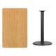 Natural |#| 30inch x 48inch Natural Laminate Table Top with 24inch Round Bar Height Table Base
