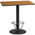 30'' x 48'' Rectangular Laminate Table Top with 24'' Round Bar Height Table Base and Foot Ring