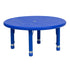 33" Round Plastic Height Adjustable Activity Table