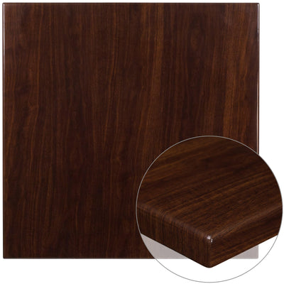36'' Square High-Gloss Resin Table Top with 2'' Thick Drop-Lip - View 1