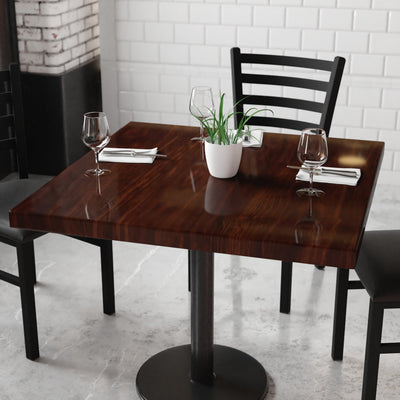 36'' Square High-Gloss Resin Table Top with 2'' Thick Drop-Lip - View 2