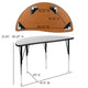 Grey |#| 3 Piece 76inch Oval Wave Flexible Grey Adjustable Activity Table Set