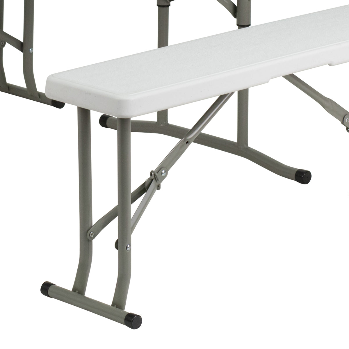3 Piece Portable Plastic Folding Bench and Table Set