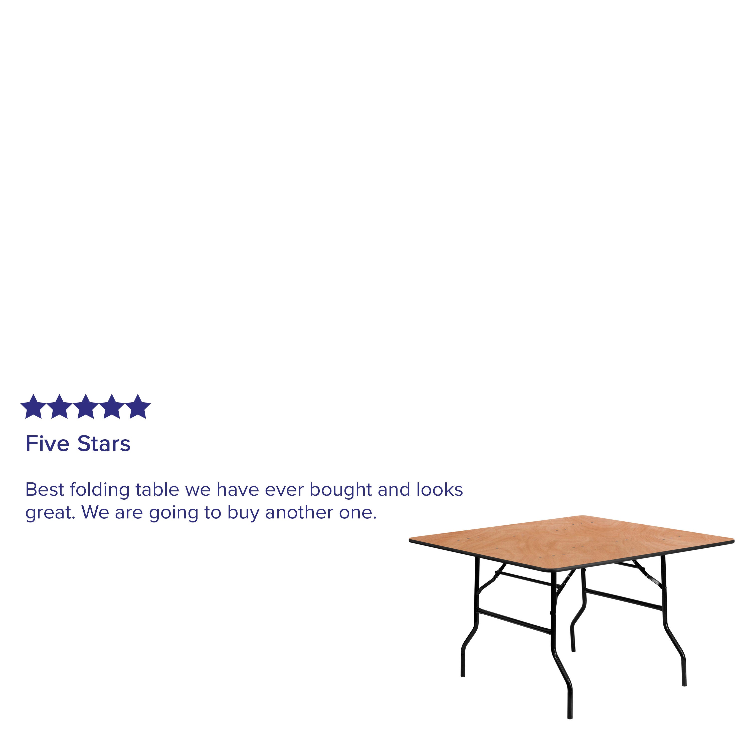 48SQ Wood Fold Table YT-WFFT48-SQ- – Church Chairs 4 Less
