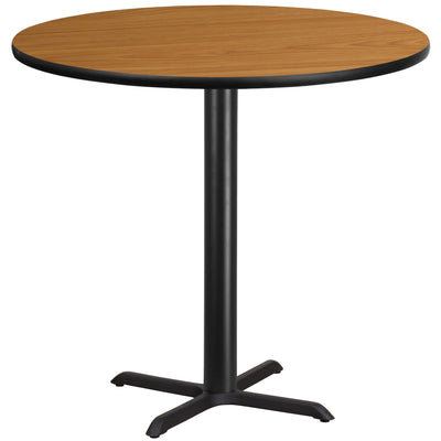 42'' Round Laminate Table Top with 33'' x 33'' Bar Height Table Base - View 1