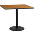 42'' Square Laminate Table Top with 24'' Round Table Height Base