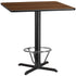 42'' Square Laminate Table Top with 33'' x 33'' Bar Height Table Base and Foot Ring