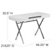 44.25inchW x 21.625inchD White Computer Desk with Keyboard Tray and Drawers