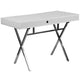 44.25inchW x 21.625inchD White Computer Desk with Keyboard Tray and Drawers