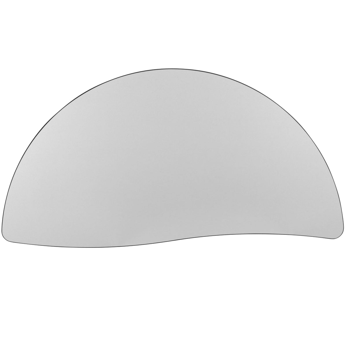 Grey |#| 47.5inch Half Circle Wave Collaborative Grey Adjustable Height Activity Table