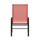 Red |#| 4 Pack Red Outdoor Stack Chair with Flex Comfort Material - Patio Stack Chair