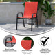 Red |#| 4 Pack Red Outdoor Stack Chair with Flex Comfort Material - Patio Stack Chair