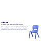 Blue |#| 4 Pack Blue Plastic Stack School Chair with 15.5inchH Seat, 3rd-7th School Chair