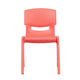 Red |#| 4 Pack Red Plastic Stack School Chair with 13.25inchH Seat, K-2 School Chair