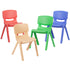 4 Pack Plastic Stackable School Chairs with 13.25" Seat Height