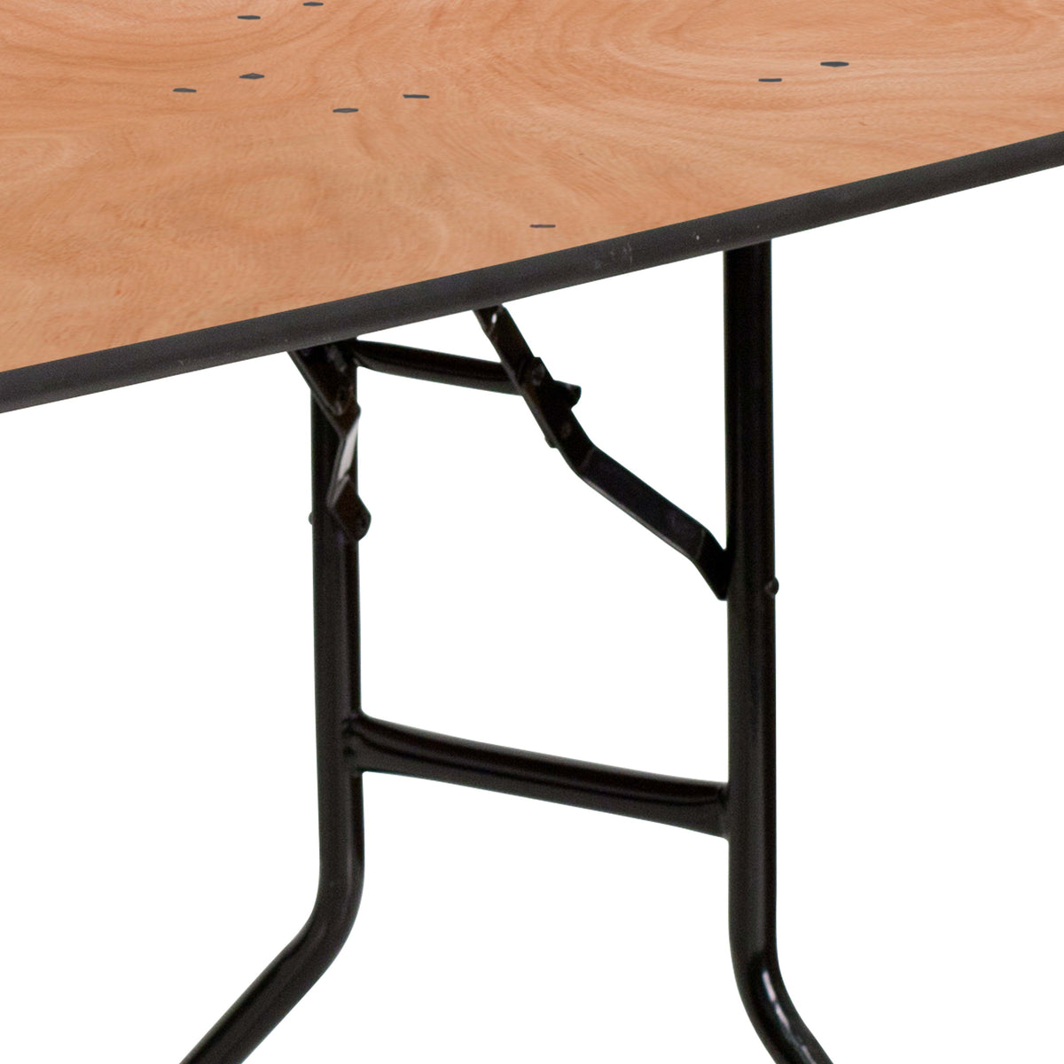 5-Foot Half-Round Wood Folding Banquet Table - Event & Catering Table