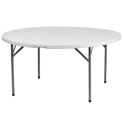 5-Foot Round Plastic Folding Table