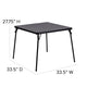 Black |#| 5 Piece Black Folding Card Table and Chair Set with Upholstered Table Top