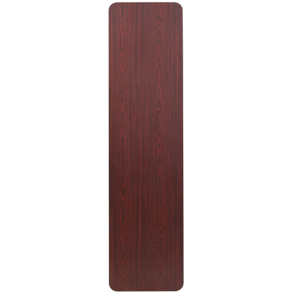 6-Foot High Pressure Mahogany Laminate Folding Training Table
