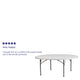 6-Foot Round Granite White Plastic Folding Table - Banquet / Event Folding Table