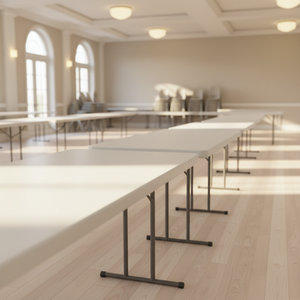 6-Foot Plastic Folding Training Table Indoor Event