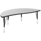 Grey |#| 60inch Circle Wave Activity Table Set with 14inch Student Stack Chairs, Grey/Black