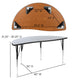 Grey |#| 60inch Circle Wave Activity Table Set with 16inch Student Stack Chairs, Grey/Black
