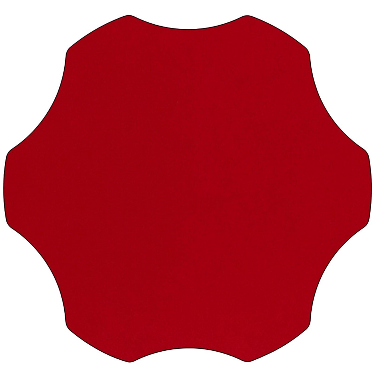 Red |#| 60inch Flower Red Thermal Laminate Activity Table - Standard Height Adjustable Legs