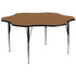 60'' Flower Thermal Laminate Activity Table - Standard Height Adjustable Legs