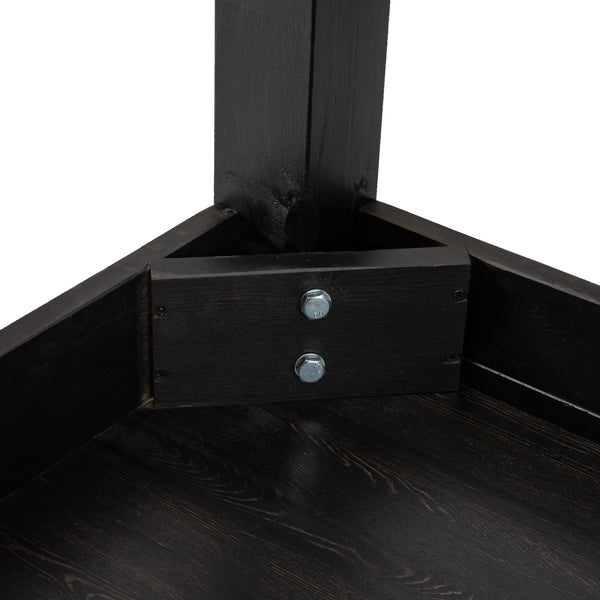 Black Wash |#| 60inch x 38inch Rectangular Black Wash Solid Pine Farm Dining Table