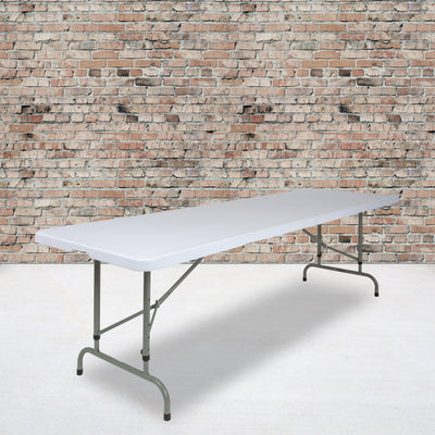 8-Foot Height Adjustable Plastic Folding Table