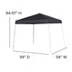 Black |#| 8'x8' Black Weather Resistant Easy Pop Up Slanted Leg Canopy Tent with Carry Bag