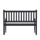 Black |#| Commercial Indoor/Outdoor 2-Person Patio Acacia Wood Bench Loveseat in Black